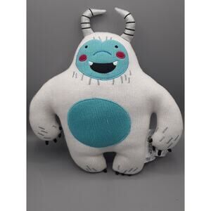 Target White Abominable Snowman Plush Stuffed Toy Decorative Pillow 14"